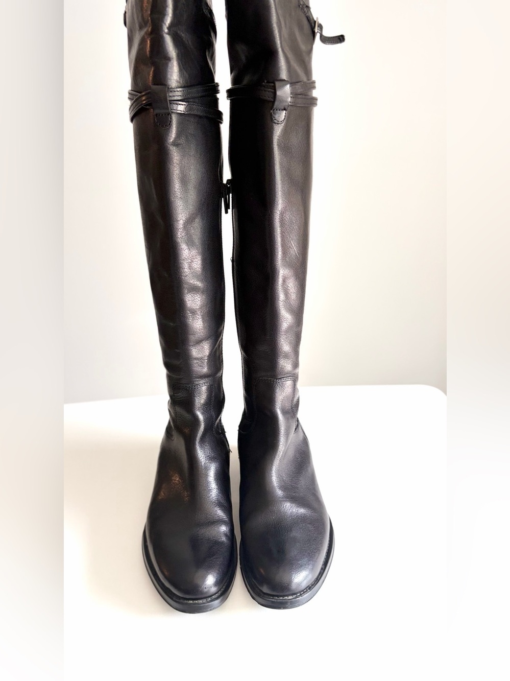 Vintage Bravo Browns Black Leather Equestrian Dark Academia Riding Boots Size 35 - Picture 5 of 10